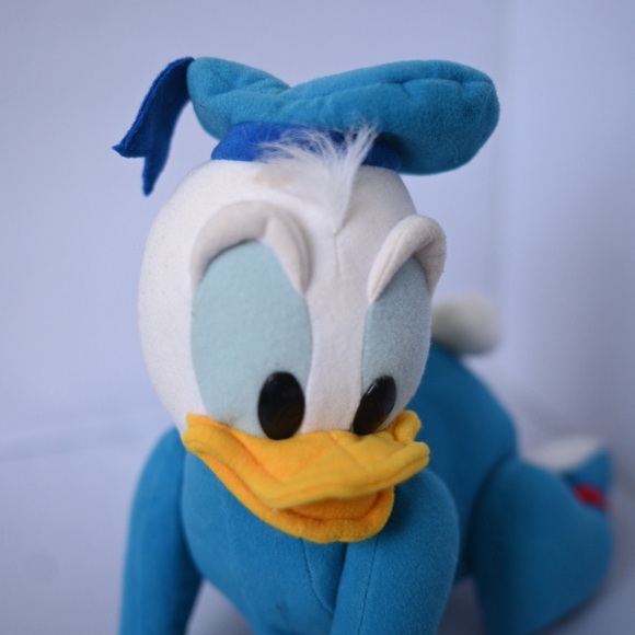 Vtg Disney Baby Donald Duck TOUCH & CRAWL Mattel Plush Toy 12” Tested & Works - Picture 12 of 14